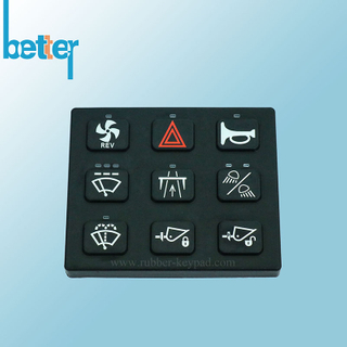 Elstomer Rubber Silicone Laser Marking Keypad