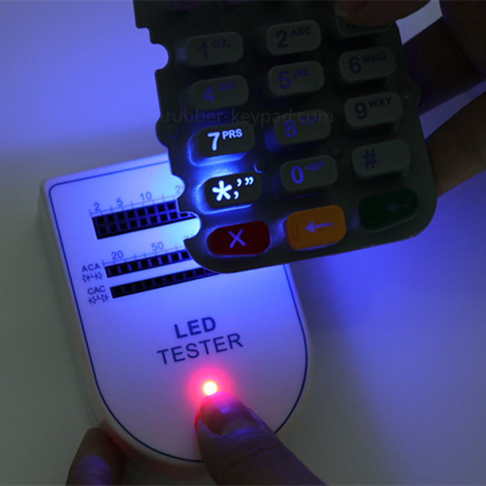 Laser Mark Backlight Rubber Silicone Keypad 