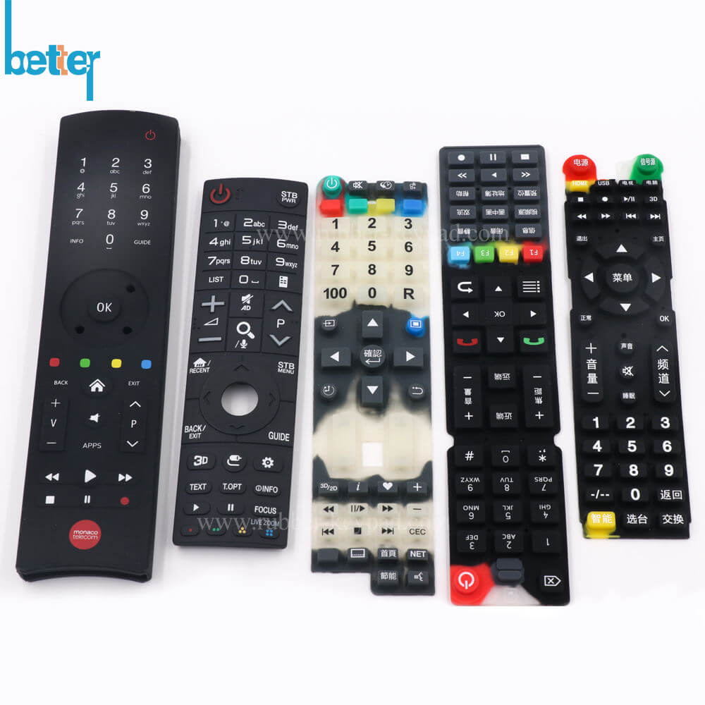 Custom TV Remote Control Silicone Rubber Keypad