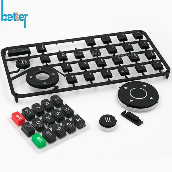 Rubber Keypad with Plastic Button Cover