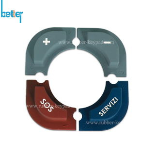 Color Sprayed Coating Rubber Keypad
