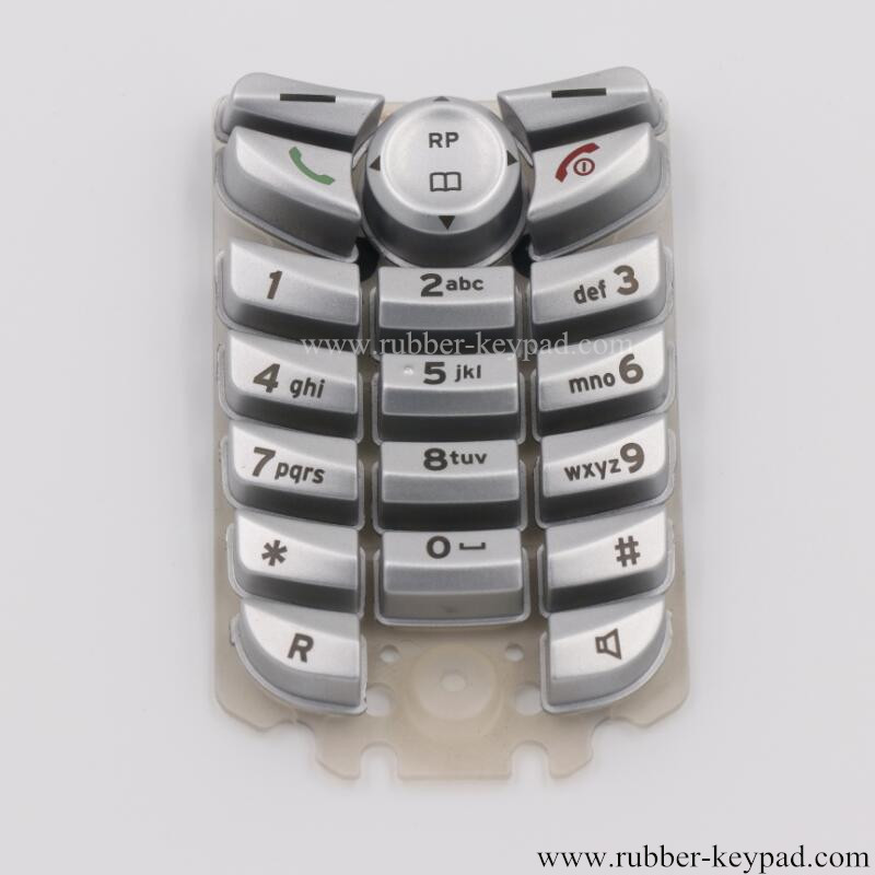 Silicone Keypad with Plastic Button Caps