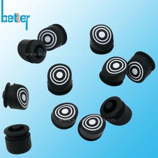Printed silicone rubber button