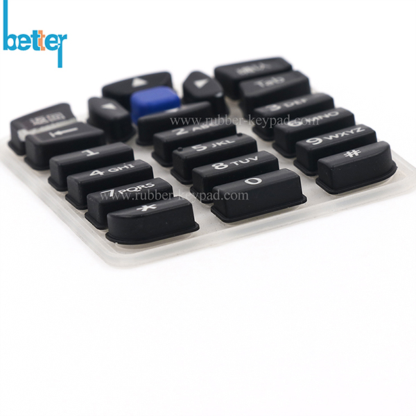 Rubber Keypad with Plastic Button Cover