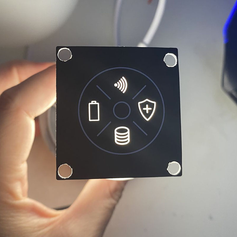 Spray Painted & Laser Cutting Silicone Backlit Switch Button