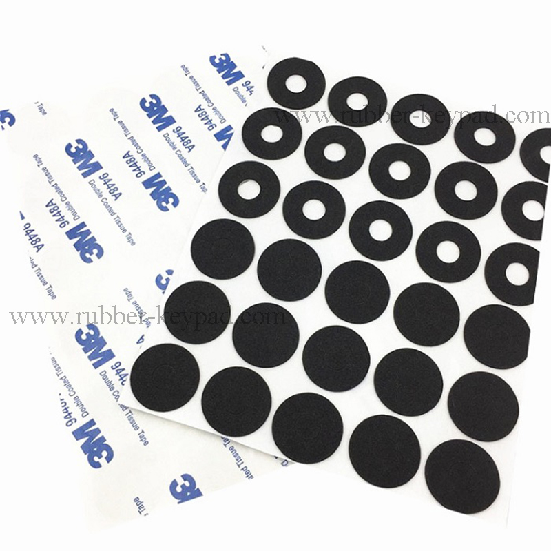 Customized Shape Silicone 3m Self Adhesive Feet Pad Die Cutting